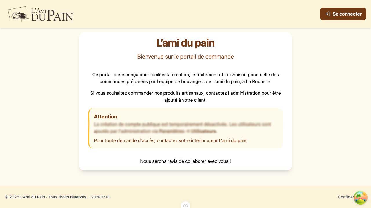 Portail professionnel L’ami du Pain